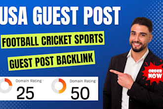 publish football cricket sports article on USA sites with guest post backlink