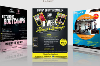 do xtra ordinary fitness, sports, political flyers in 10 hours