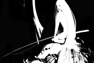 create black and white illustrations in this style