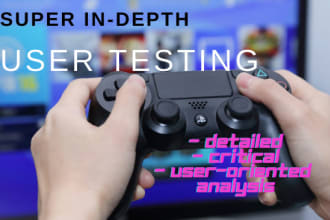 test your game or app and provide in depth feedback
