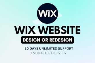 design redesign wix website or convert figma to wix website