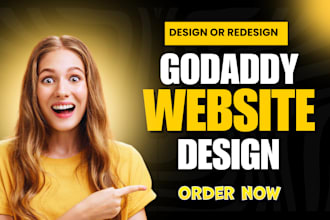 create professional and responsive godaddy website design for your business