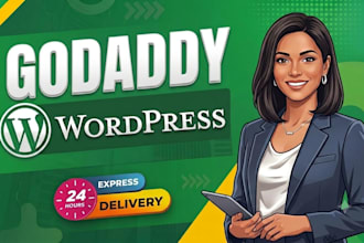 create godaddy website design, redesign godaddy or wordpress business website