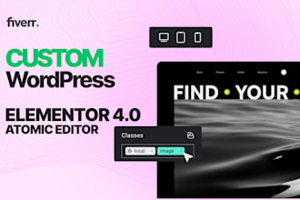 build a premium wordpress website design with elementor pro