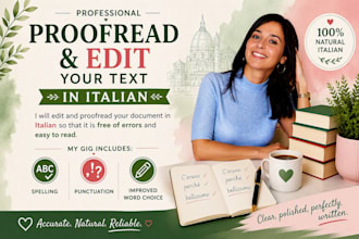 proofread and edit your text in italian
