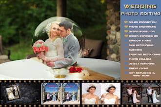do wedding event photo editing retouching in photoshop lightroom