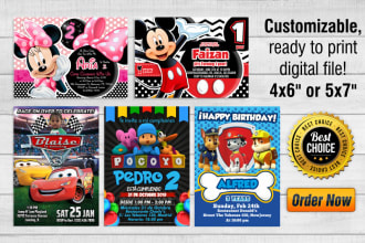 design a birthday invitation for kids