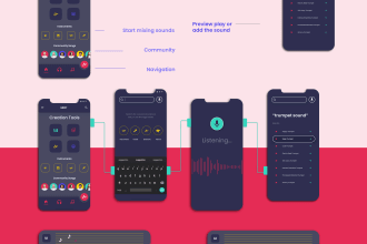 create wireframes, UI design and prototypes in adobe xd