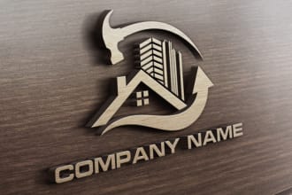 do a professional real estate property construction logo