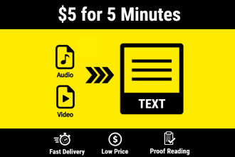 do transcription of english and telugu audio or video files
