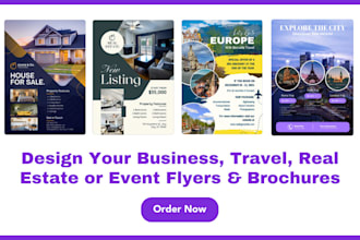 design business and travel flyer or brochure for you