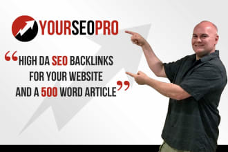 do 50 manual white hat link building SEO backlinks and a 500 word article