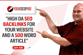 do 50 manual white hat link building SEO backlinks and a 500 word article