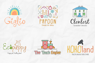 design trendy hand drawn logo