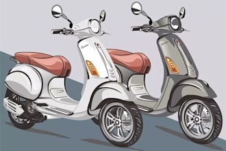 design awesome automotive car, motorcycle