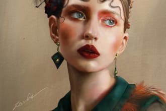 draw your picture like a digital oil painting portrait gift