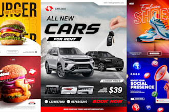 design unique facebook, instagram posts and banners