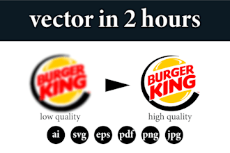 redo retrace remake logo turn image to vector convert raster to vector