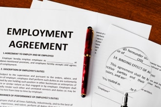 write employment rental sale purchase land service agreement
