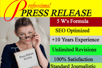 do press release writer and press release writing service