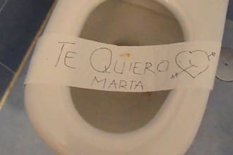 make a video with a message out of your toilet with the text you want