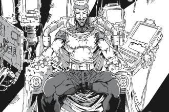 draw illustration or comic in black and white