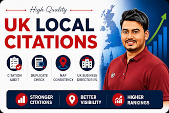build UK local citations with audit and duplicate check for local SEO