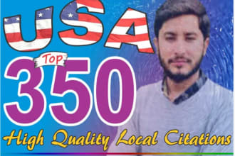 create top 350 USA local listing citations