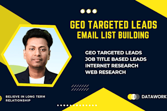do b2b lead generation and geo targeted email list building