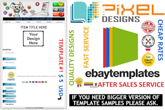 design create develop edit ebay listing selling auction template
