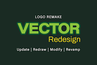 do a logo redesign, redraw, modification or vector remake