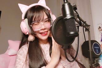 record cute japanese female voice over includes anime voice