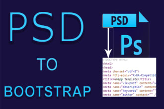 convert your design to HTML5 responsive bootstrap website