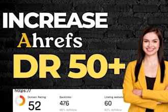 increase domain rating  DR 0 to 80 plus ahrefs moz domain authority
