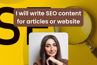 write SEO content for articles or website