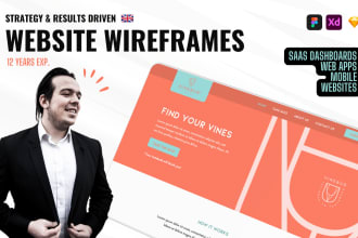 design UX UI wireframes for your app or website