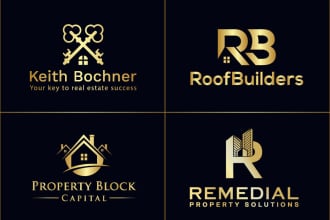 do real estate home construction unique business logo