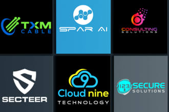 do modern technology networking software digital data logo