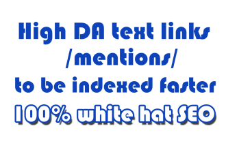 make 100 indexed backlinks with high domain authority