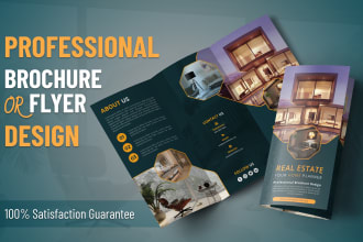 do professional flyer, bifold, trifold brochure design