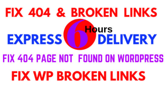 fix 404 error in your wordpress site within 24 hours