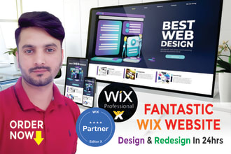 design wix website and redesign wix website within one day