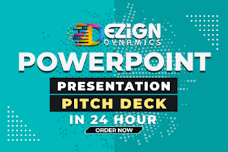 design powerpoint presentation, pitch deck, sales deck