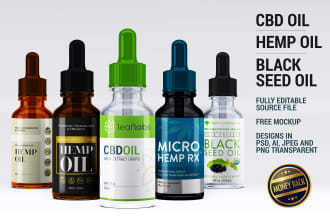 design premium cbd, hemp label package design