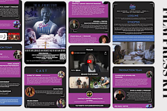 do pitch deck presentation for film, epk, TV web series,lookbook