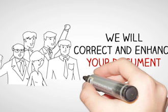 edit and proofread documents