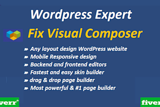 do build wordpress website by wpbakery visual composer