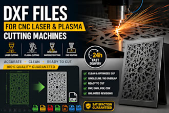 create dxf files for cnc laser and  plasma cutting