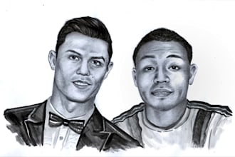 do a realistic and detailed pencil sketch