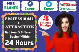 create web banner, google ads and social media covers attractively